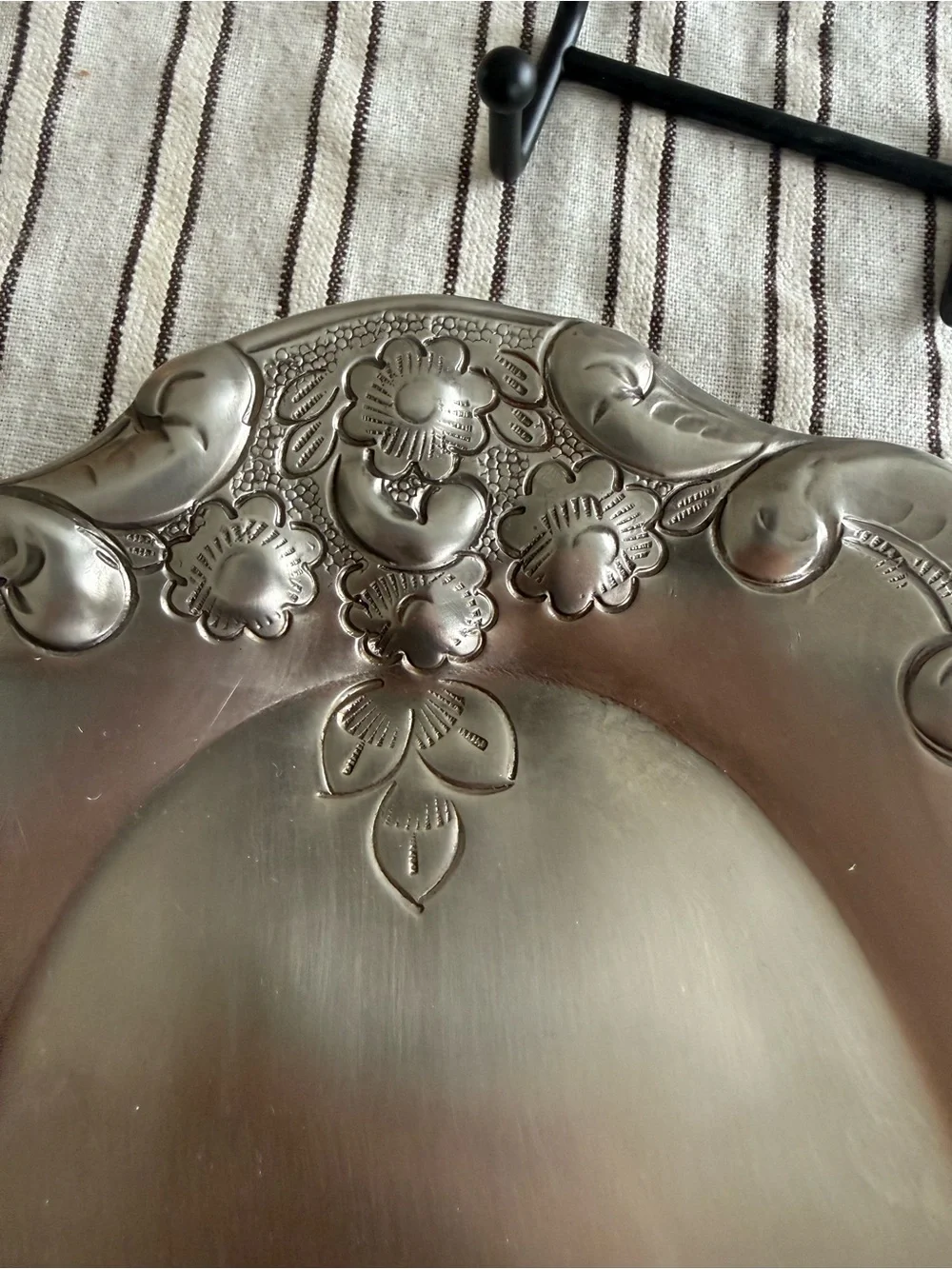 Pottery Barn Silver-Tone Decorative Platter